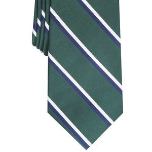 Club Room Men's Classic Stripe Tie Green Size Regular